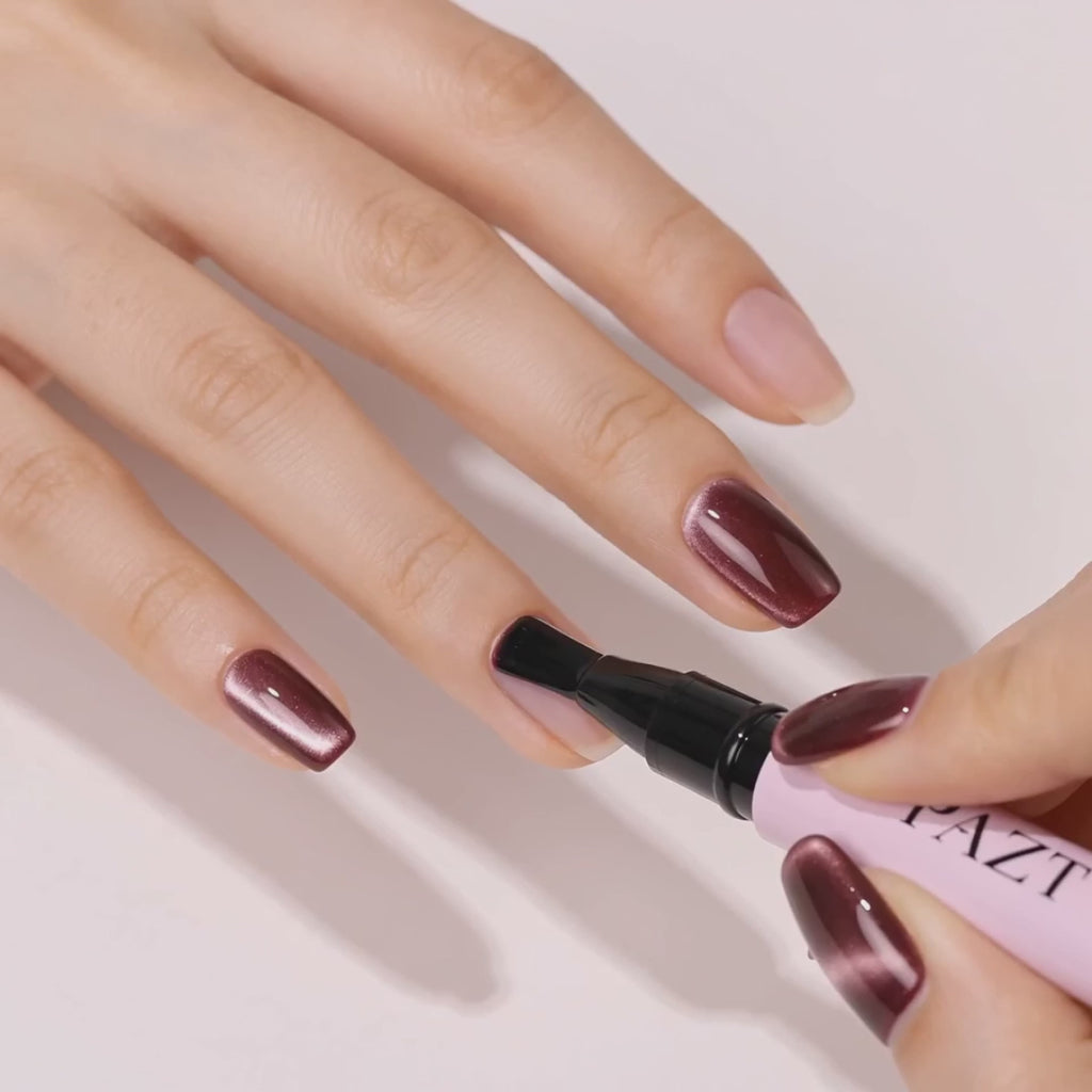 Stylo vernis gel œil de chat PAZT – Format poche, 8 teintes